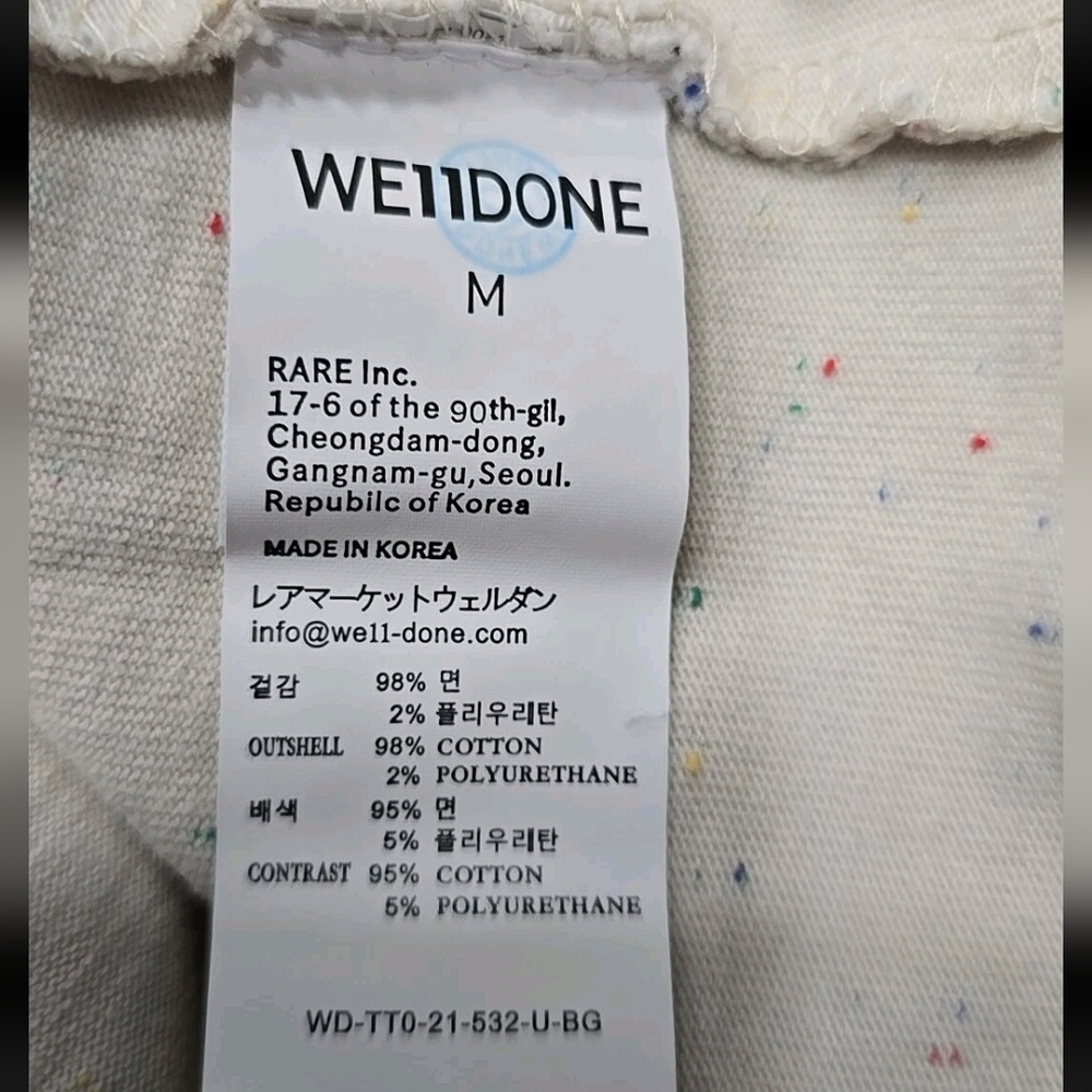 We11done T- shirt Men's Multicolor Loose Fit Size M - Picture 10 of 11